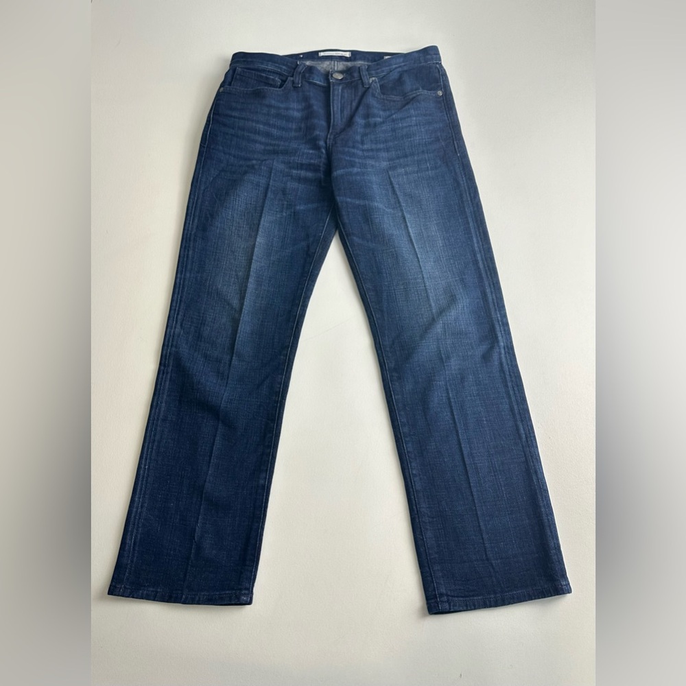 Banana republic women’s size 27 boyfriend jeans straight leg dark washed denim